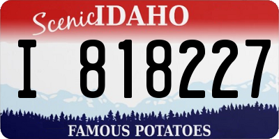 ID license plate I818227