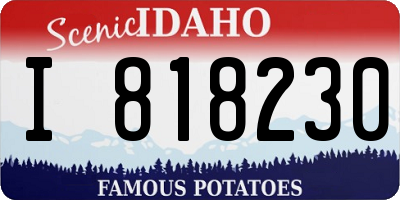 ID license plate I818230