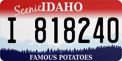 ID license plate I818240