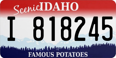 ID license plate I818245