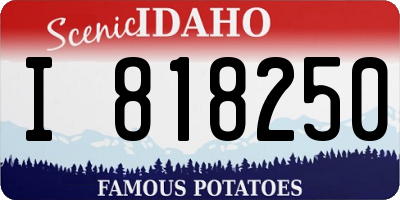 ID license plate I818250