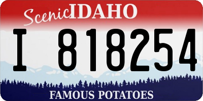 ID license plate I818254