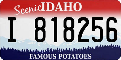 ID license plate I818256