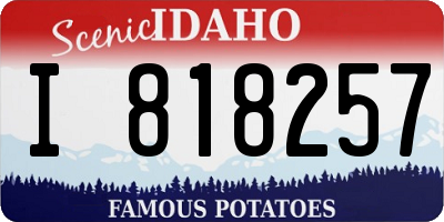 ID license plate I818257