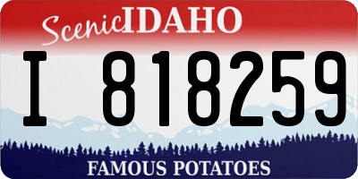 ID license plate I818259