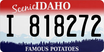 ID license plate I818272
