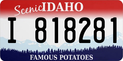 ID license plate I818281