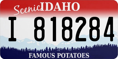 ID license plate I818284