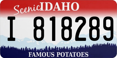 ID license plate I818289