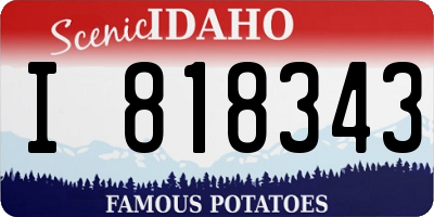 ID license plate I818343