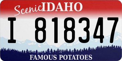 ID license plate I818347