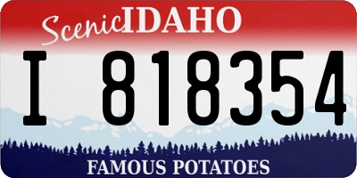 ID license plate I818354