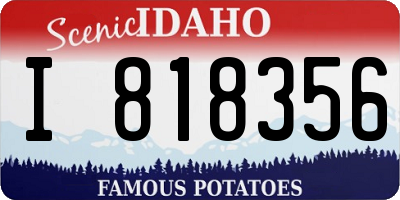 ID license plate I818356