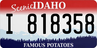 ID license plate I818358