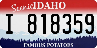 ID license plate I818359