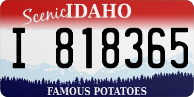 ID license plate I818365