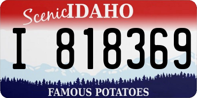 ID license plate I818369