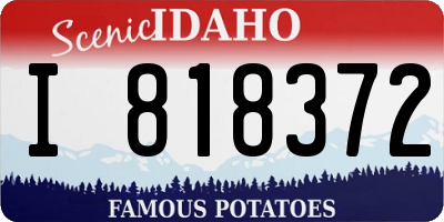 ID license plate I818372