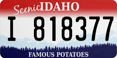 ID license plate I818377