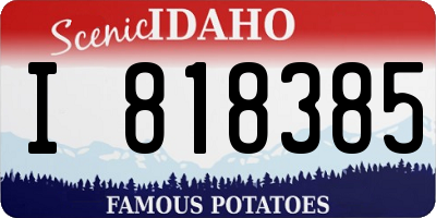 ID license plate I818385