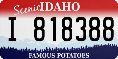 ID license plate I818388