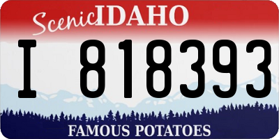 ID license plate I818393
