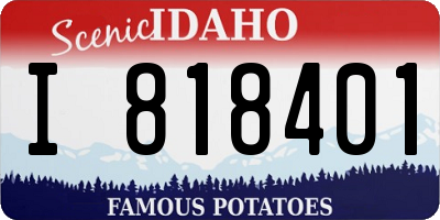 ID license plate I818401
