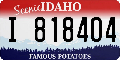 ID license plate I818404