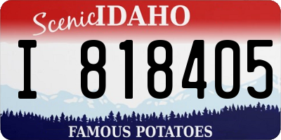 ID license plate I818405