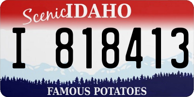ID license plate I818413