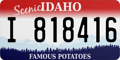 ID license plate I818416
