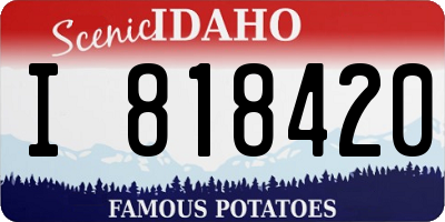 ID license plate I818420
