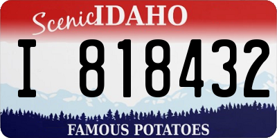 ID license plate I818432