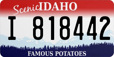 ID license plate I818442