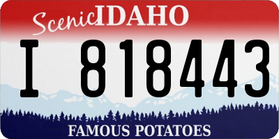 ID license plate I818443