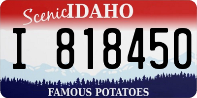 ID license plate I818450