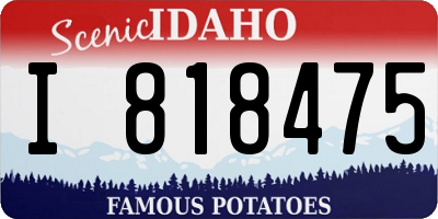 ID license plate I818475