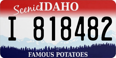 ID license plate I818482