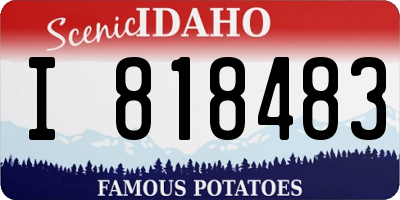 ID license plate I818483
