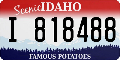 ID license plate I818488
