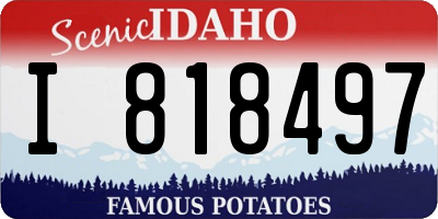 ID license plate I818497
