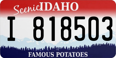 ID license plate I818503