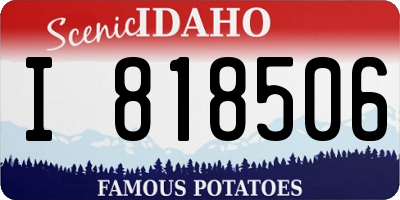ID license plate I818506