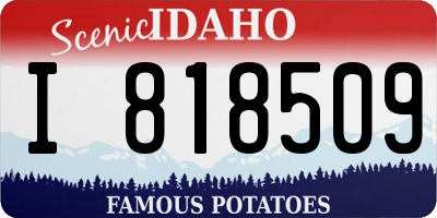ID license plate I818509