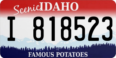 ID license plate I818523