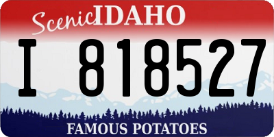 ID license plate I818527