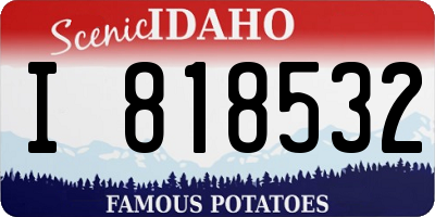 ID license plate I818532