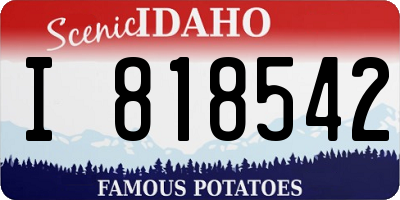 ID license plate I818542