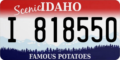 ID license plate I818550