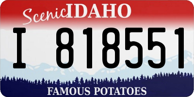 ID license plate I818551